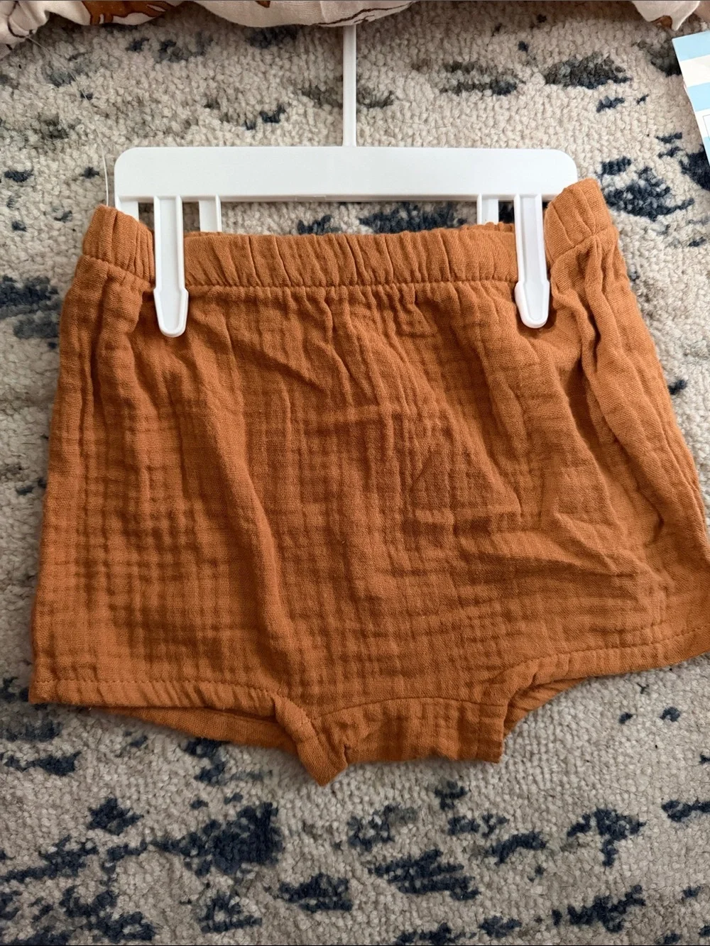 NWT Cat & Jack Cream Fox Print Short Sleeve Top with Rust Shorts